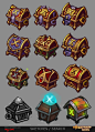 Daily Bonus Icons, Julia Titova : Daily chest icons for Action RPG MOBA game Juggernaut Wars - https://jw.my.com/@北坤人素材