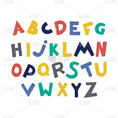 Decorative modern creative English alphabet. Creat