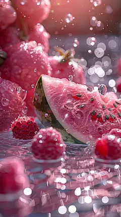 水果摄影大片系列之西瓜壁纸 #AI绘画#
