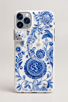 青花瓷图案手机外壳元素