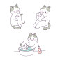 卡通小猫咪插画