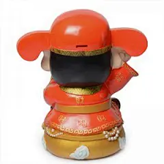 这绝对是每年拿到红包时的表情哈哈哈~~~迎祥纳福大号福聚宝财神钱罐摆件@北坤人素材