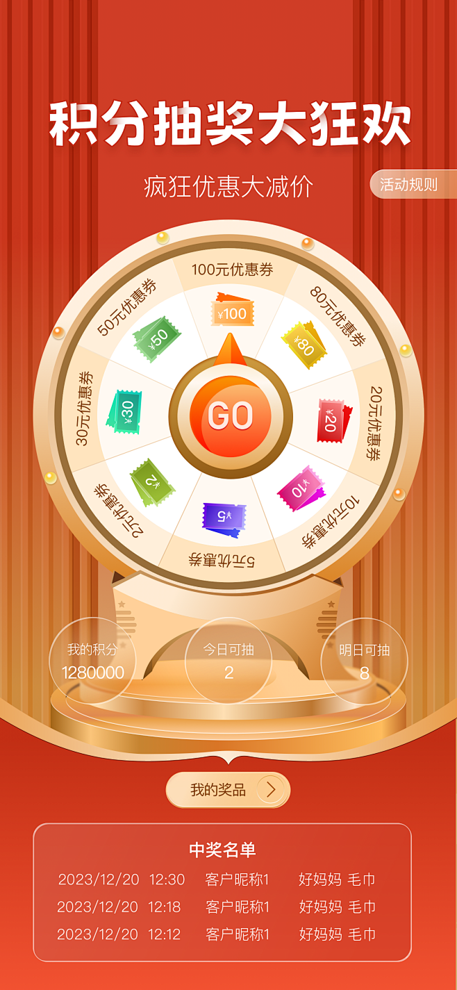 积分抽奖UI大转盘-志设网-zs9.com