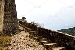 天梯青天砖墙楼梯观景景观地标古石砖墙_5162865325