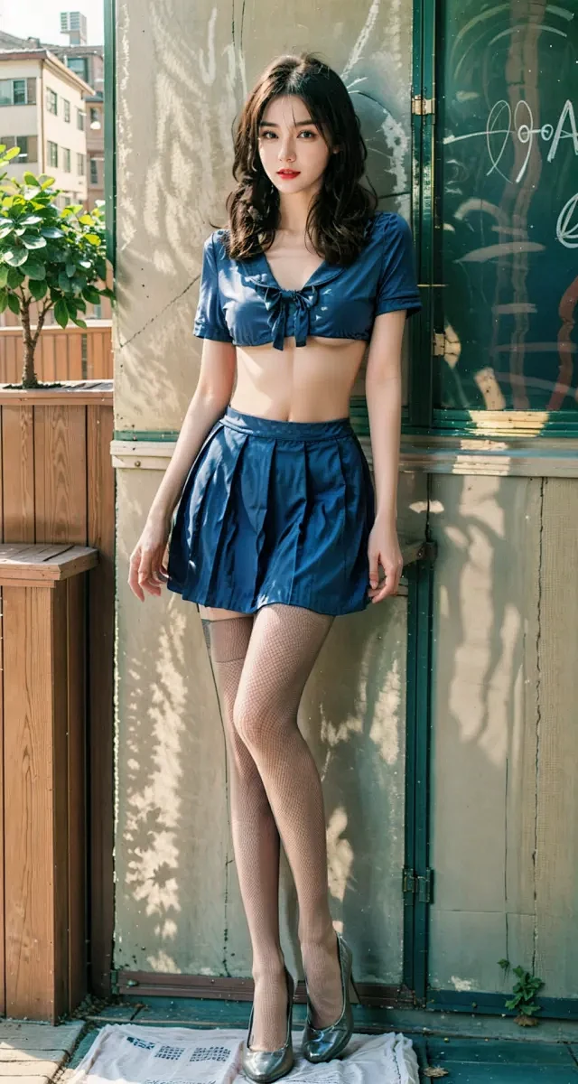 网红半乳小蛮腰水手服｜LiblibAI