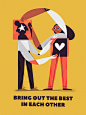 Mixmax Posters : Series of posters for Mixmax. Each poster tells about one of the major company values regarding teamwork and client service. Posters are meant to be used separately as well as matching together as one bigger poster.The values are:Bring ou