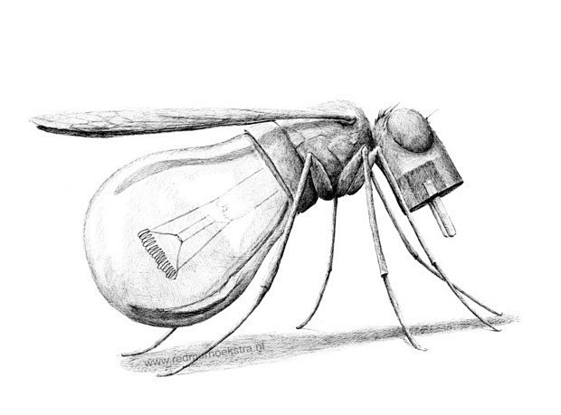 redmerhoekstra超现实主义风格素描插画