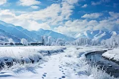 雪乡自然风景摄影图
