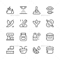 烹饪相关设置行图标——人造物体对象Cooking Related Set Line Icons - Man-made objects Objects搅拌机,瓶、碗、烹饪、面团,饮料,箔,食物,漏斗,图标,jar,厨房,线,液体,餐,搅拌机,multicooker,洋葱,轮廓,锅、胡椒、销、豆荚,倒,餐厅,滚动,调味料,集,钳,用具 blender, bottle, bowl, cooking, dough, drink, foil, food, funnel, icon, jar, kitchen, li