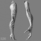 Kerrigan Arm Leg Sculpt for StarCraft 2 Cinematics