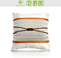 百搭园现代中式绿色 橙色样板房装饰抱枕 软装靠垫 靠包 含芯-淘宝网