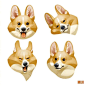 作者：MIJI 动物表情参考 柴犬
狗