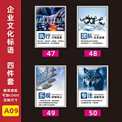 企业文化广告公司励志管理办公司标语墙宣传海报装饰墙贴定制防水-淘宝网