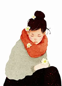 #手帐素材插画手绘##简笔画#清新文艺的小调调，头像壁纸皆可。来自插画师Xuan loc Xuan，个人主页：OBehance ​ ​​​​