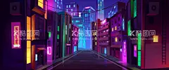 卡通城市夜景  - 源文件下载【酷图网】城市插画,城市夜景,夜晚城市,都市插画,现代城市,城市背景,霓虹城市,城市素材,