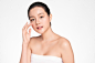 Beautiful young asian woman with clean fresh skin, face care, facial treatment, cosmetology, beauty, asian woman portrait