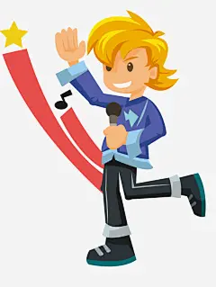 卡通动漫人物免抠素材_新图网 https://ixintu.com 卡通人物 唱歌 手绘人物
