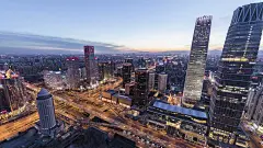 延时摄影-中国北京的未来城市景观