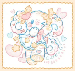 #cute.q# 【求卷/赞～】
我也来试一试参加cuteq办的吉祥物比赛
是个棉花糖小狗～
耳朵和尾巴都是蓬松的一大团棉花糖～
上面有很多小装饰糖果～
如果大家喜欢的话希望可以帮我转和点
非常感谢hhhh...展开全文c