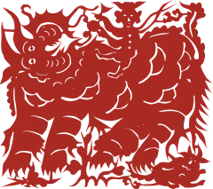 窗花 服饰花 剪纸剪影 喜庆过年 新年 素材(695)