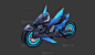 蓝色摩托车，急速赛车，摩托车坐骑模型 - 车辆/交通 蛮蜗网