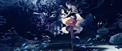 少女 星沉 大海 星尘 二次元动漫3440x1440壁纸