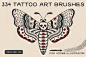 334款纹身艺术画笔为插画家 Tattoo Art Brushes for Illustrator 插图插画