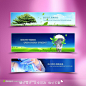 树木灯泡环保科技网站banner设计