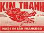 KT Matchbox sf san francisco vintage chinese dragon matchbox matches safety matches branding restaurant kim thanh