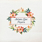 Pre-Made Logo  Premade Logo  Wreath Logo  by AutumnLanePaperie: 