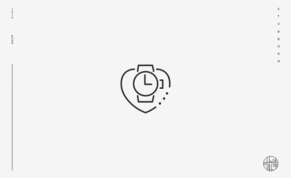 手表 标志设计 stubborn 标志 LOGO 字体设计