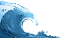 蓝色波浪图片海浪海波PNG素材 波浪