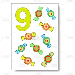 数学,儿童,进行中,贺卡,可爱的,符号,数,垂直画幅,图像