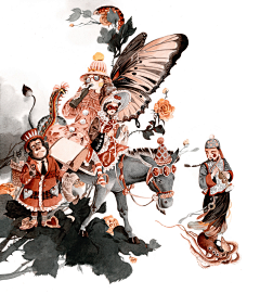 faeng采集到张文绮插画