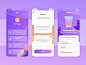 Vivify question stats statistics grabient gradient purple green health app fitness health typography 2d minimalistic design flat clean app white ux ui