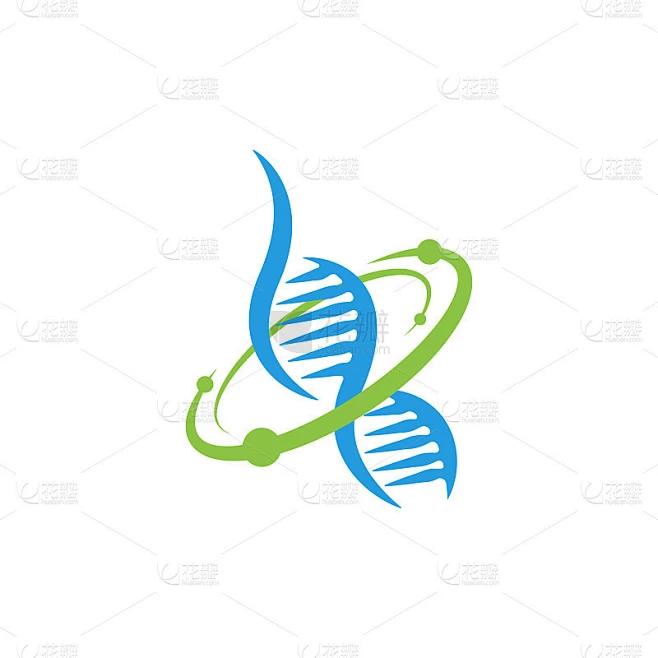 基因DNA图标符号矢量插图概念素材-花瓣网