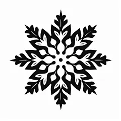 数字艺术AI图雪花剪影
