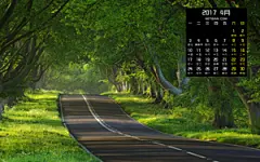 唯美林间小路风景2017年4月日历桌面壁纸
