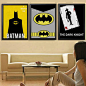 batman 蝙蝠侠黑暗骑士系列欧美极简风格海报装饰画挂画 优凡画品