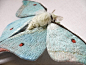 #匠心手作# Yumi Okita 大型编织物雕塑 飞蛾和蝴蝶 ​​​​