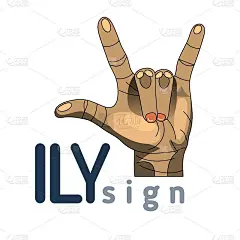 这是缩写ILY的手的图像，在美国手语中意思是“我爱你”。