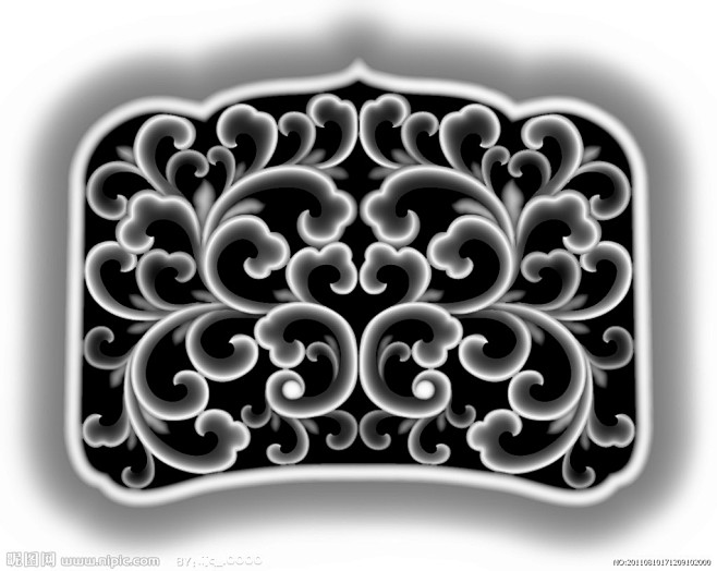 灰度图花边