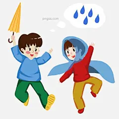 孩童雨中嬉戏打闹手绘人物PNG图片大小3000x3000px 图片尺寸842.23 KB 来自PNG搜索网 pngss.com 免费免扣png素材下载！彩色#孩童#海报装饰#节日#卡通#卡通手绘#免抠#平面设计#清新#人物#手绘#通用#透明底#