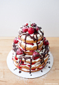 Naked Strawberry Shortcake with Chocolate Drizzle