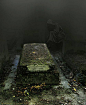 Père Lachaise Cemetery, the largest cemetery in Paris, France. It is   said to be one of the most haunted cemeteries in Europe.