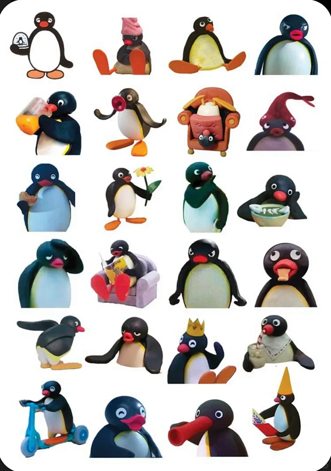 pingu：贴纸素材-花瓣网