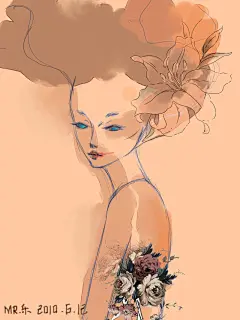 hansel  的插画 减肥药伤肾。