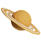 土星 3D 插图