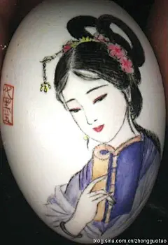 经典手绘《蛋壳上的十二金钗》！！！！！