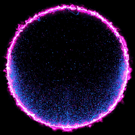 Purple and blue circ...